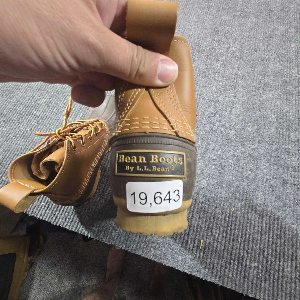 LL‎ Bean Bean Boots Mens Size 6M Brown Leather Rubber Waterproof Duck USA